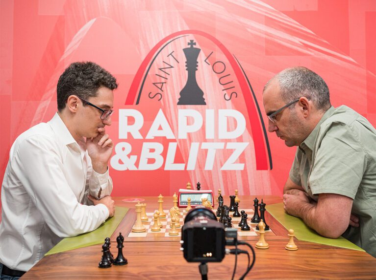 2024 Rapid & Blitz Saint Louis Day 1-LOG03135 - GM Fabiano Caruana & GM Leinier Dominguez