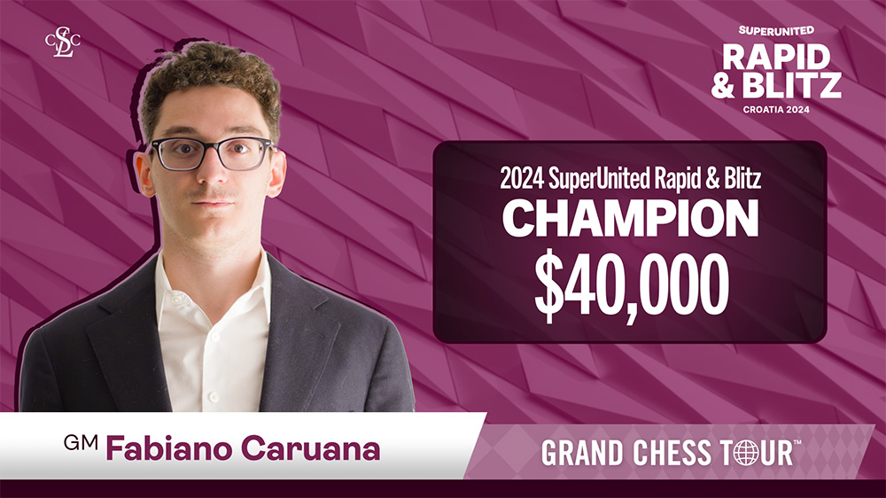 2024 SuperUnited Rapid & Blitz Croatia Champion GM Fabiano Caruana