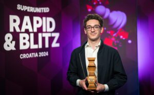 SuperUnited Rapid & Blitz Croatia 2024 Closing Ceremony - Winner GM Fabiano Caruana_