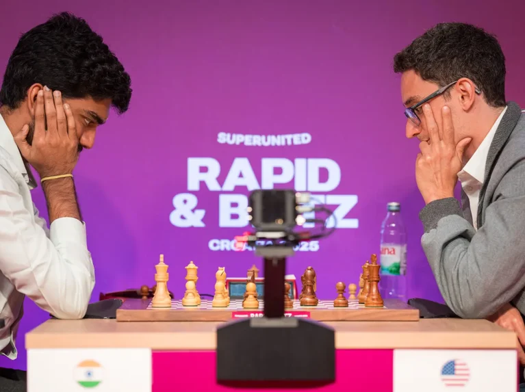 2025 SuperUnited Rapid & Blitz Croatia - Day 3 Gukesh Fabi - LOZ05822